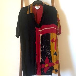 Multi Colored Causal Button Shirt